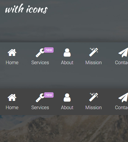 430x480 Bootstrap Navbar Menu With Icons Free Templates Azmind