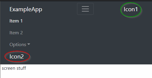 513x264 Navbar How To Right Align An Icon And Keep It Out