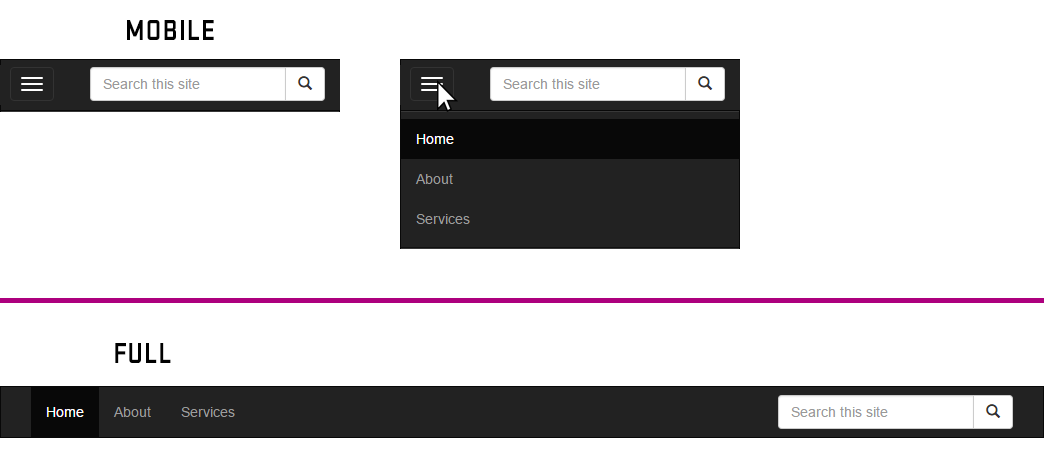 1044x452 Fixed Search Box In Bootstrap Navbar
