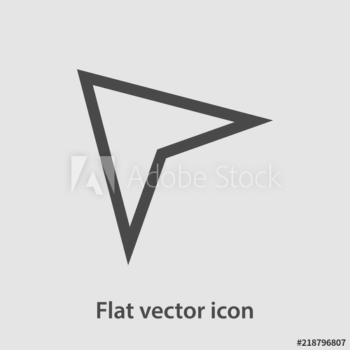 Navigation Arrow Icon Stock Vector Illustration 500x500 Navigation Arrow Icon Stock Vector Illustration