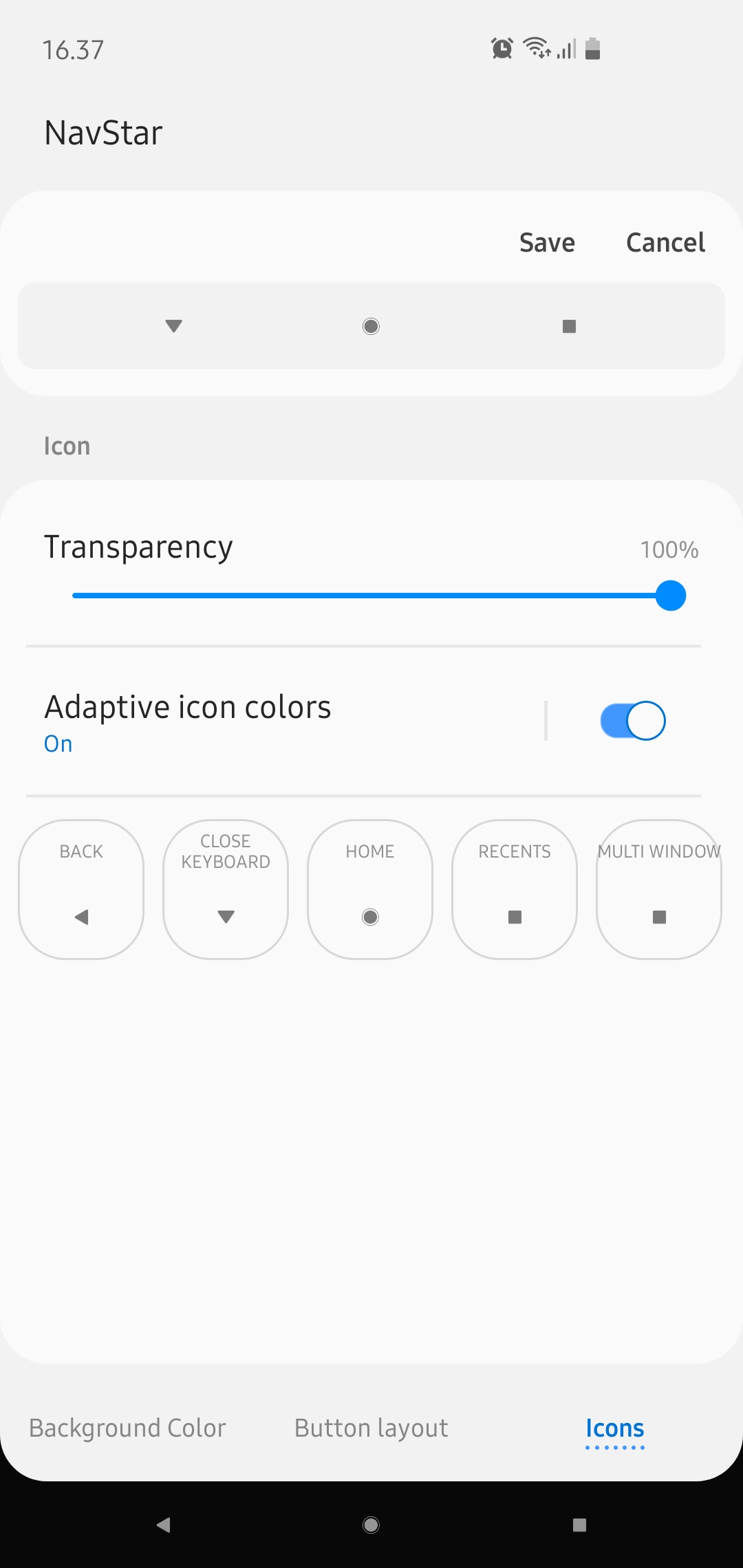 1080x2280 Any Way To Make The Navigation Bar Icons Larger With Nicelock