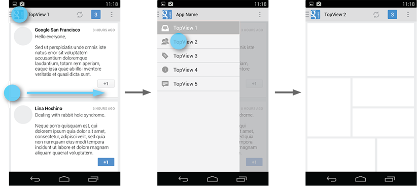 822x366 Y A M Android Navigation Drawer