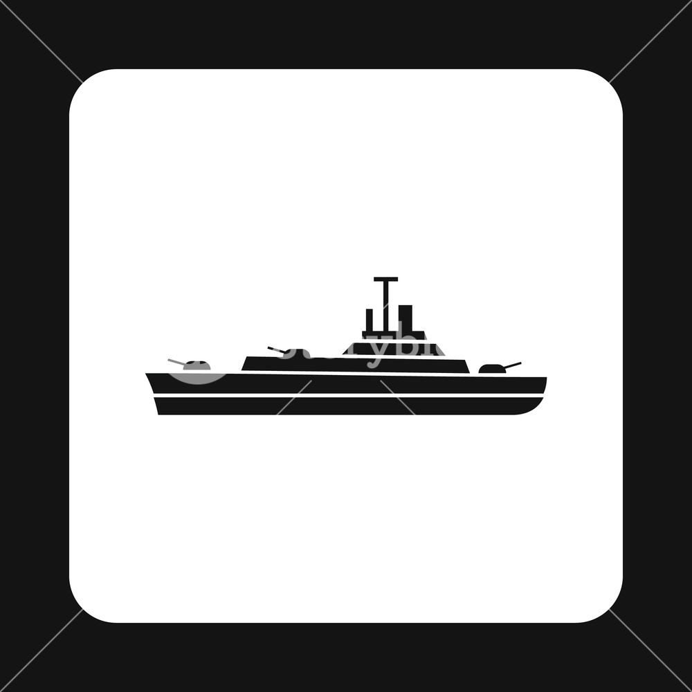 1000x1000 Military Navy Ship Icon In Simple Style On A White Background