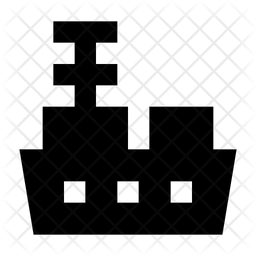 256x256 Military Ship Icon Of Glyph Style
