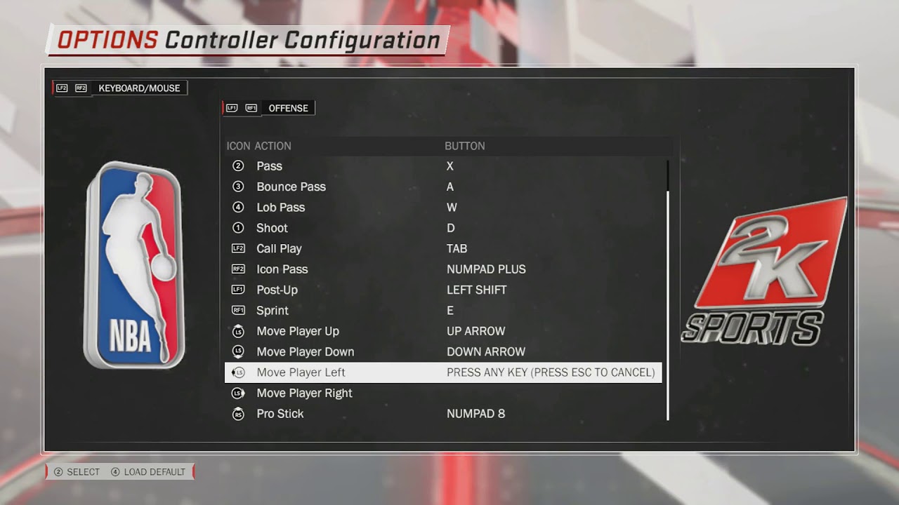 1280x720 Nba Keyboard Controls Pc