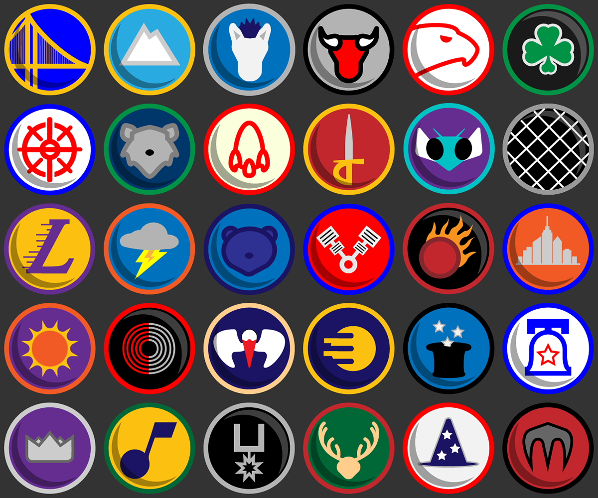 1200x1000 Minimalist Nba Logos On Behance