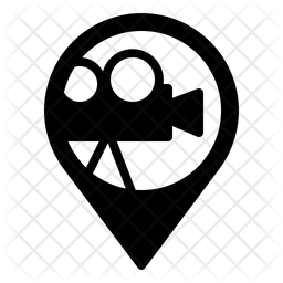 256x256 Nearby Cinema Icon Of Glyph Style