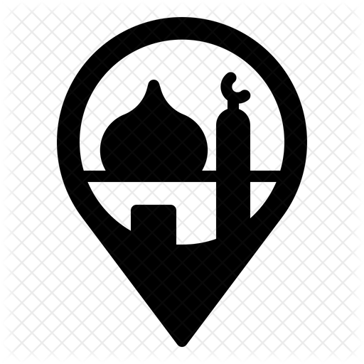 512x512 Nearby Mosque Icon Of Glyph Style