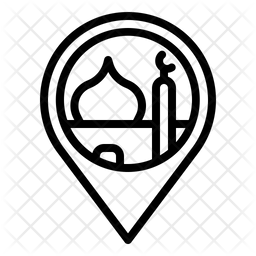 256x256 Nearby Mosque Icon Of Line Style