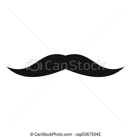 450x470 Neat Mustache Icon, Simple Style Clipart