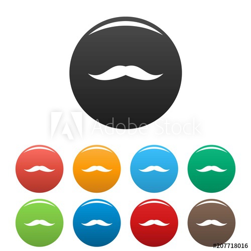 500x500 Neat Mustache Icon Simple Illustration Of Neat Mustache Vector
