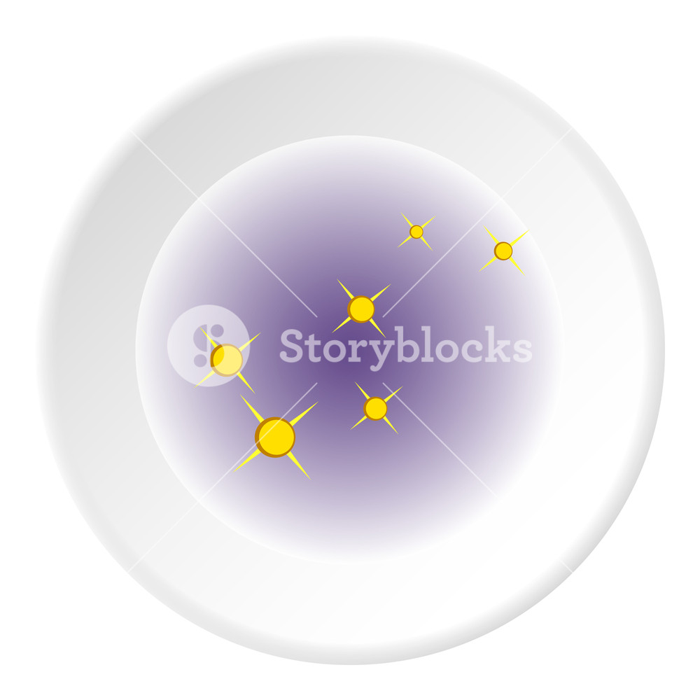 1000x1000 Nebula Icon In Cartoon Style On White Circle Background Space