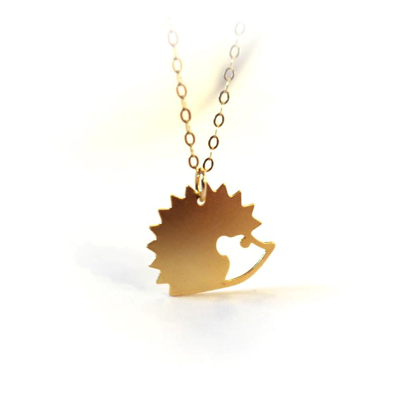 794x794 Hedgehog Necklace Gold Filled Silver Necklace Icon Jewelry Etsy
