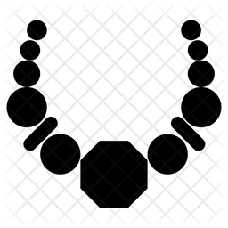 256x256 Pearl Necklace Icon Of Glyph Style