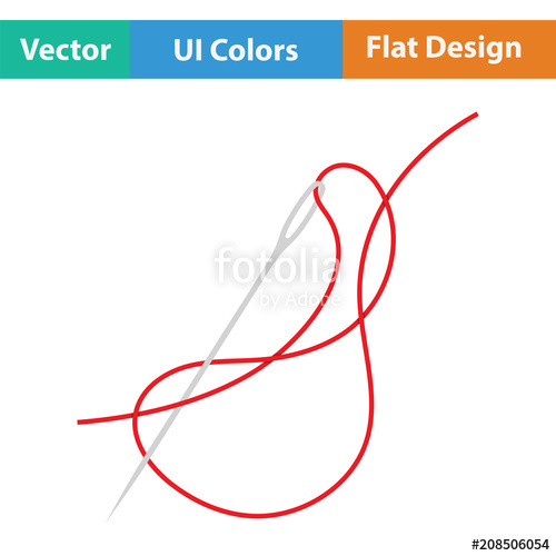 500x500 Sewing Needle With Thread Icon Stock Image And Royalty Free