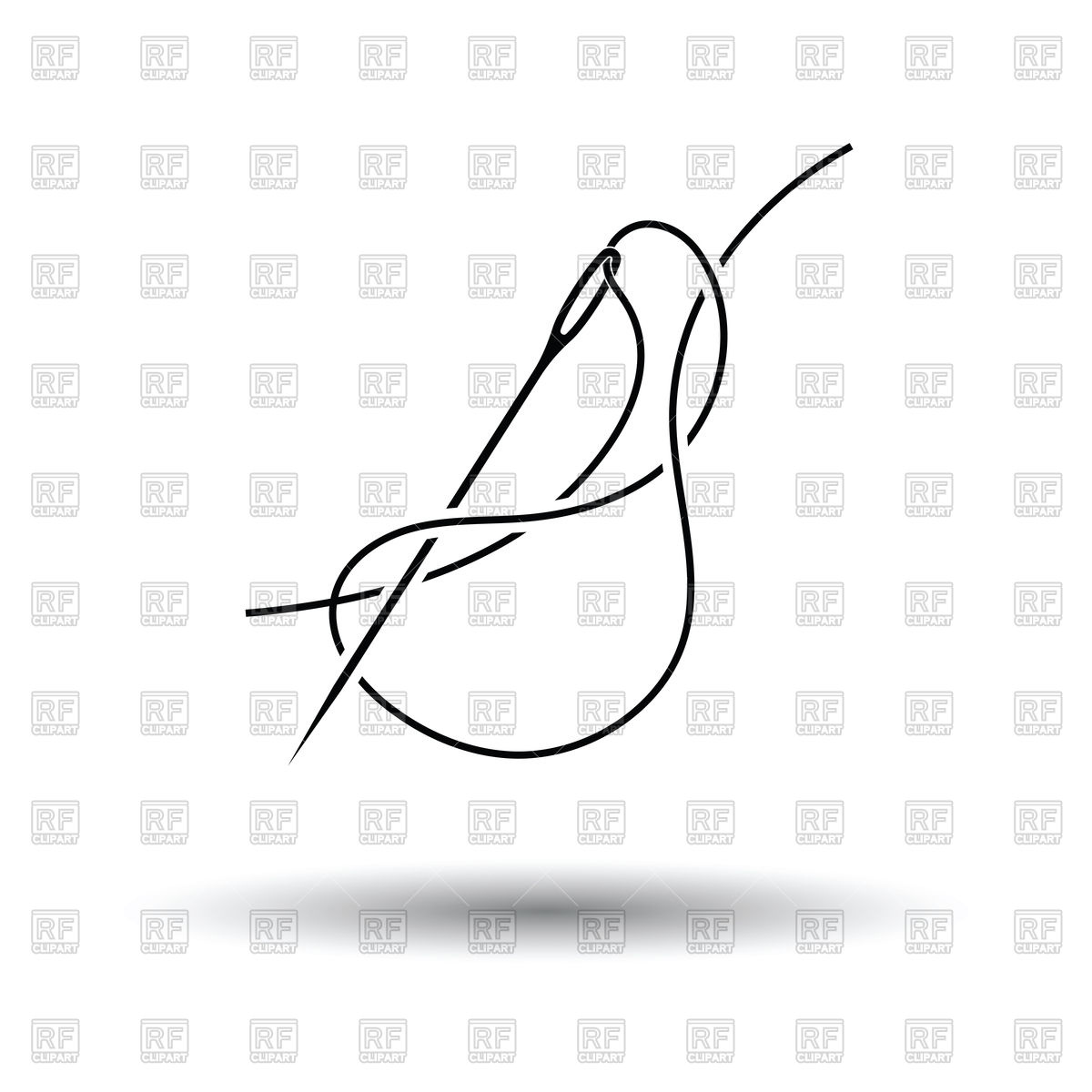 1200x1200 Sewing Needle With Thread Icon Vector Image Of Signs, Symbols