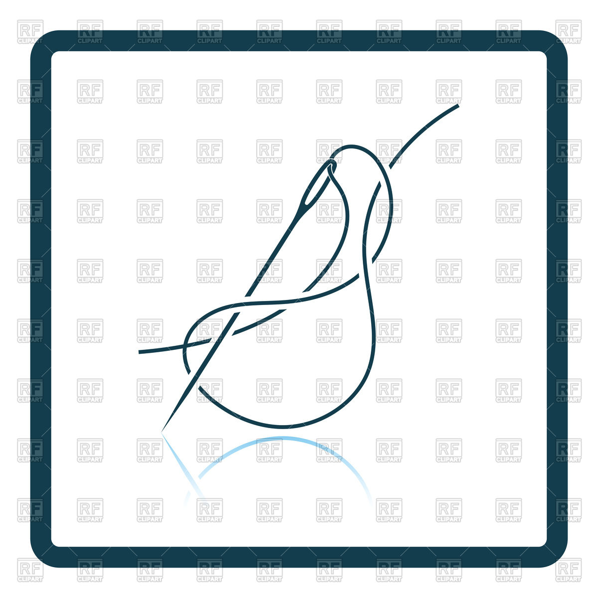 1200x1200 Sewing Needle With Thread Icon Vector Image Of Silhouettes