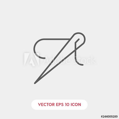 500x500 Needle And Thread Icon Vector