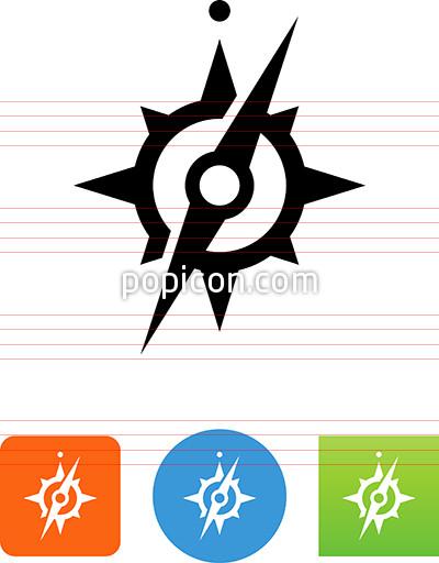 400x512 Compass With Needle Icon