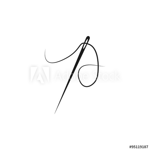 500x500 Needle Icon Flat Design Style