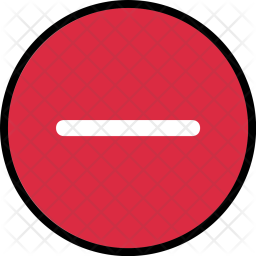 256x256 Negative Icon Of Colored Outline Style