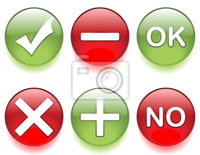 400x311 Check Mark, Ok And No, Positive And Negative Icon Wall