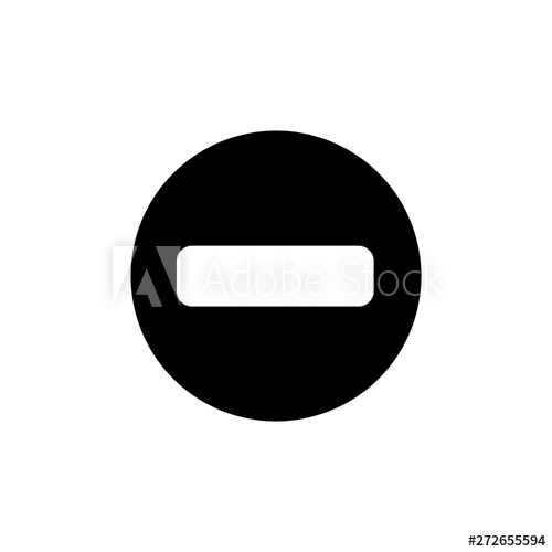 500x500 Minus Sign, Stop Icon On Circle Background Button, Remove