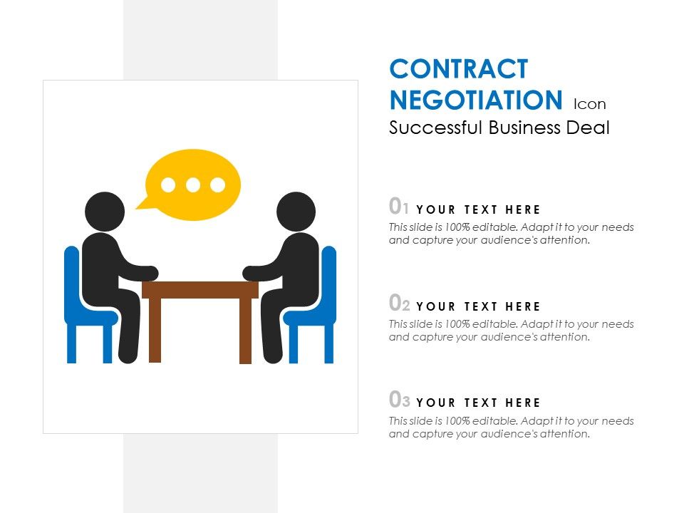 960x720 Contract Negotiation Icon Successful Business Deal Powerpoint