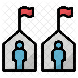 256x256 Neighborhood Icon Of Colored Outline Style