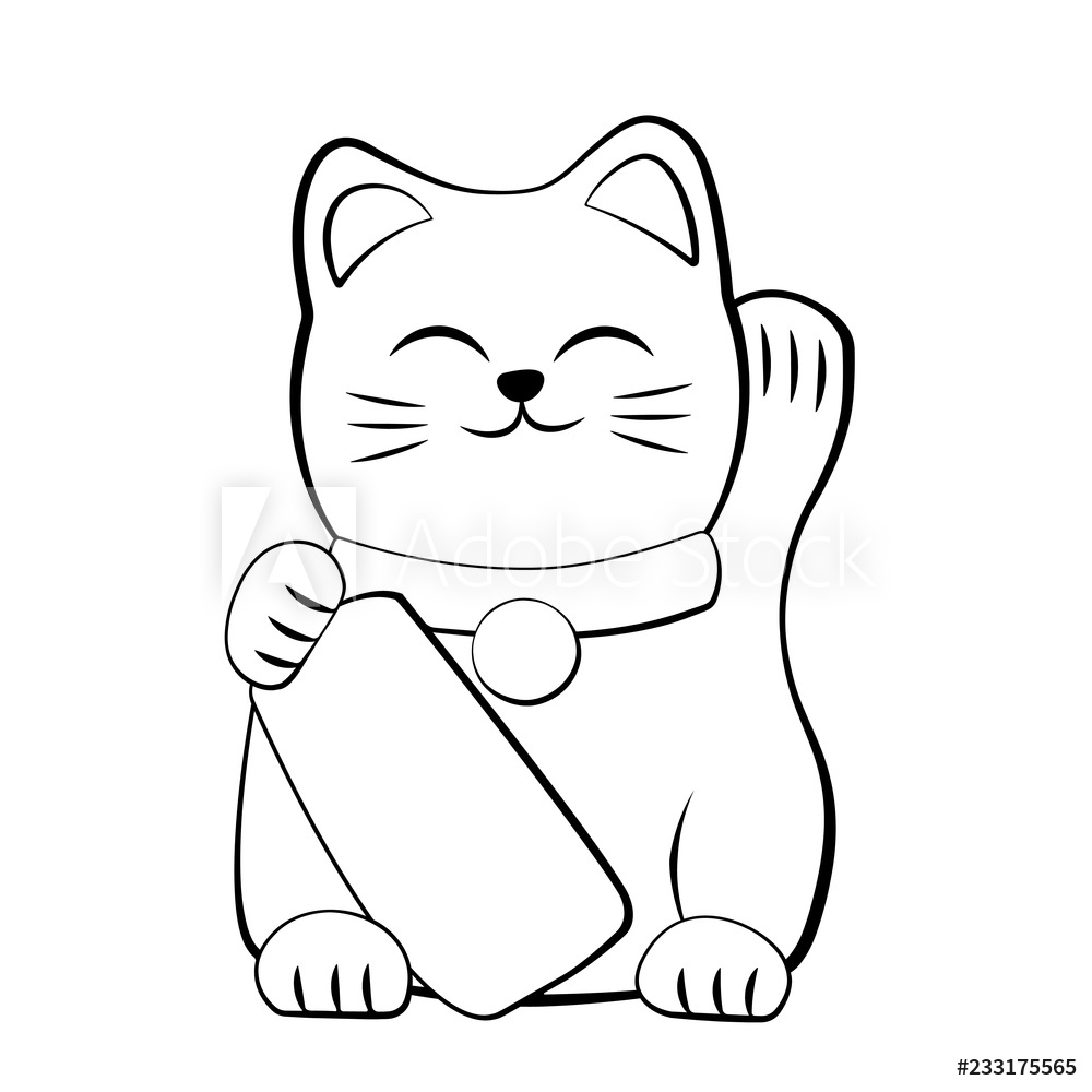 1000x1000 Fotografie, Obraz Maneki Neko Icon Posters Cz