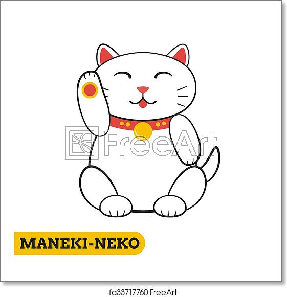 561x581 Free Art Print Of Maneki Neko Icon Japanese Maneki Neko