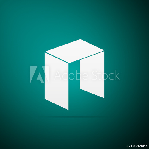 500x500 Cryptocurrency Coin Neo Icon Isolated On Green Background