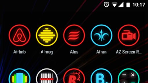 512x288 Neon Glow Rings