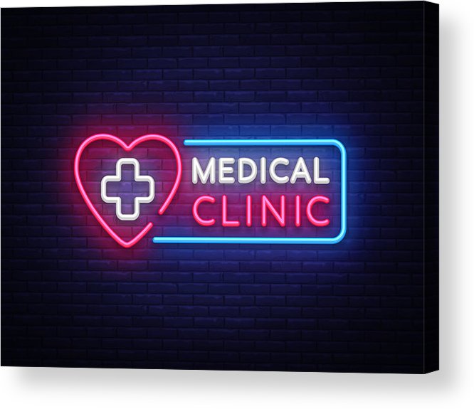 666x575 Medical Clinic Neon Signboard Vector Medical Neon Glowing Symbol