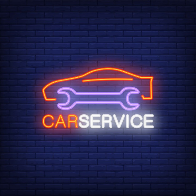 626x626 Free Neon Icon Of Car Service Dxf Png