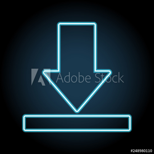 500x500 Download, Arrow Neon Icon Simple Thin Line, Outline Vector Of Web