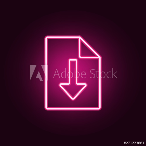 500x500 Download Sheet Neon Icon Elements Of Web Set Simple Icon