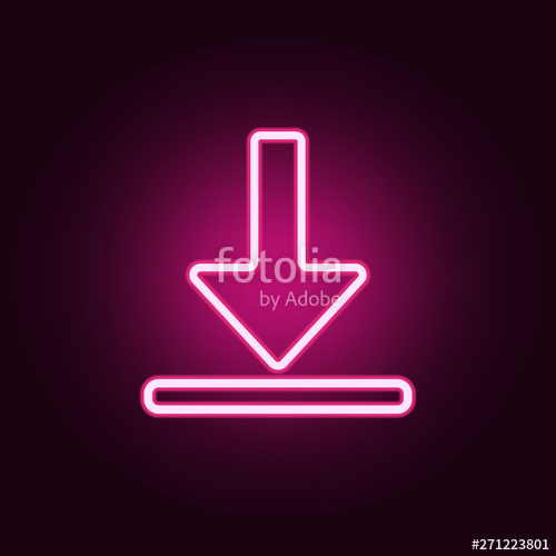 500x500 Download Symbol Neon Icon Elements Of Web Set Simple Icon