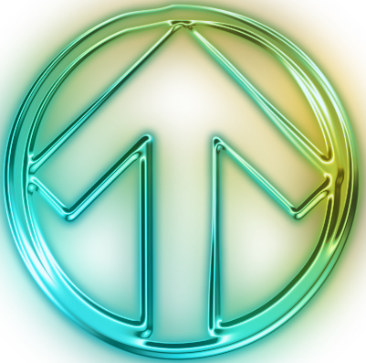 401x397 Download Cropped Glowing Green Neon Icon Arrows Circled