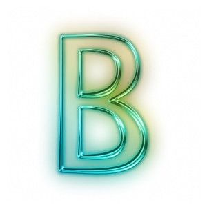 300x300 Download Free Capital Letter B Glowing Green Neon Icon Icons Etc