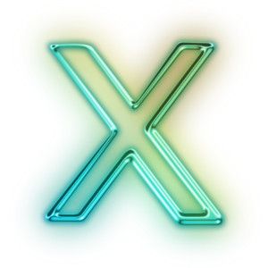 300x300 Download Free Letter X Glowing Green Neon Icon Icons Etc Ap