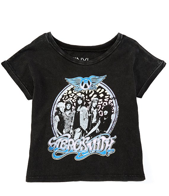 570x661 Vinyl Icon Little Girls Short Sleeve Neon Aerosmith Tee