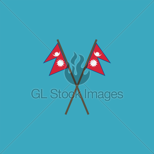 500x500 Nepal Flag Icon In Flat Design Gl Stock Images