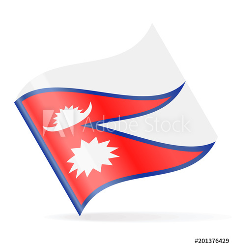 472x500 Nepal Flag Vector Waving Icon