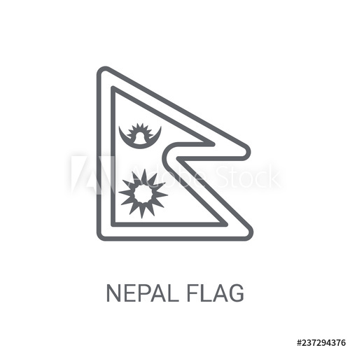 500x500 Nepal Flag Icon Trendy Nepal Flag Logo Concept On White