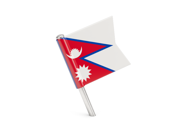 640x480 Square Flag Pin Illustration Of Flag Of Nepal