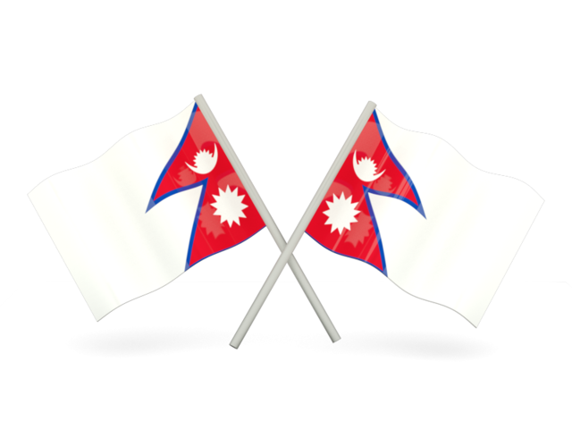 640x480 Two Wavy Flags Illustration Of Flag Of Nepal