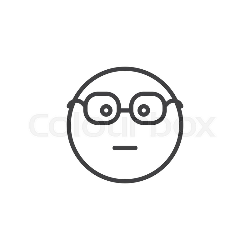 Nerd Face Emoji Line Icon Linear Stock Vector Colourbox 800x800 Nerd Face Emoji Line Icon Linear Stock Vector Colourbox