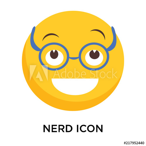 Nerd Icon Vector Isolated On White Background, Nerd Sign 500x500 Nerd Icon Vector Isolated On White Background, Nerd Sign