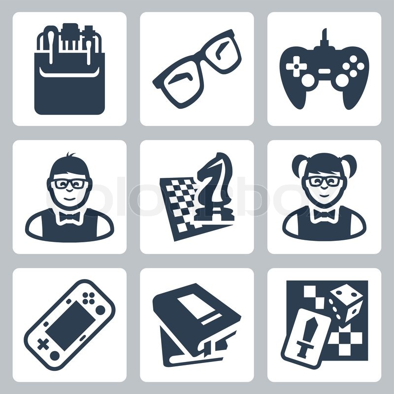 Vector Nerd Icons Set Stock Vector Colourbox 800x800 Vector Nerd Icons Set Stock Vector Colourbox